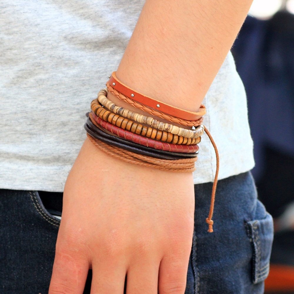 Fashion Assorted Leather Bracelets - Picture 5 of 5